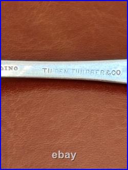 Antique Tilden Thurber & Co Small Serving Bullion Spoon Acid Etched Flower 18 G Antique Tilden Thurber & Co Small Serving Bullion Spoon Acid Etched Flower 18 G
