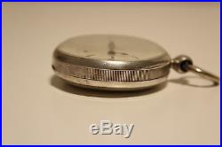 Antique Uk Men's Solid Silver Open Face Fusee Pocket Watch Tho Yeates Penrith