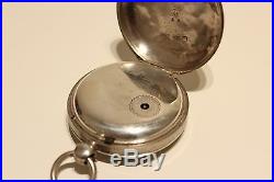 Antique Uk Men's Solid Silver Open Face Fusee Pocket Watch Tho Yeates Penrith