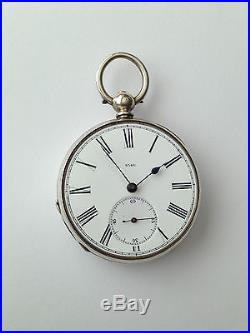Antique Unusual Solid Silver 33446 Pocket watch J. W Rare Working