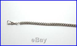 Antique Victorian 925 Sterling Silver Fancy Link Solid Necklace Chain 24.8g 17