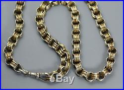 Antique Victorian SOLID SILVER Belcher Collar BOOK CHAIN Necklace with Dog Clip