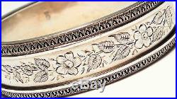 Antique Victorian Solid Solid Silver Engraved Opening Bangle B'ham 1888 JBs