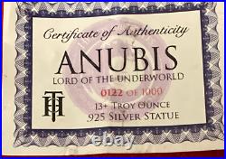 Anubis 14.10 Troy Ounce Solid Silver Egyptian God Stature