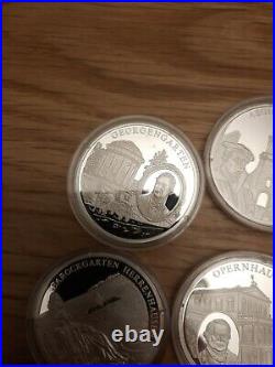 Around 100g. 999 Solid Silver Proof In Rounds / Coins (12)