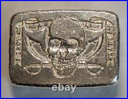 Atlantis Mint Skull Sword 5 Troy Ounces Of 999 Pure Solid Silver Bar