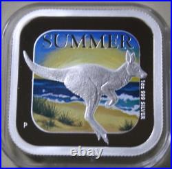 Australia 4 x 1 Dollar 2013 Silver Square 4x1 OZ F6768 Australian Seasons Series