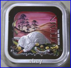 Australia 4 x 1 Dollar 2013 Silver Square 4x1 OZ F6768 Australian Seasons Series