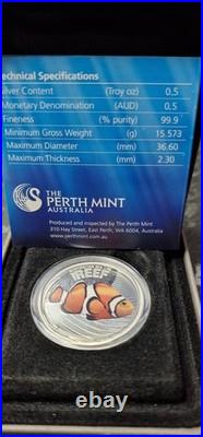 Australian 1/2 OZ 2010 Solid Silver Sea Life Clownfish