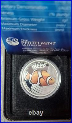 Australian 1/2 OZ 2010 Solid Silver Sea Life Clownfish