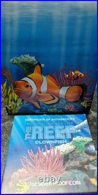 Australian 1/2 OZ 2010 Solid Silver Sea Life Clownfish