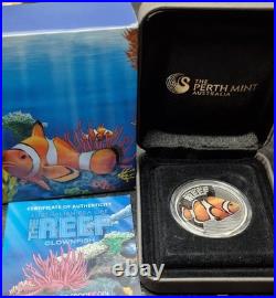 Australian 1/2 OZ 2010 Solid Silver Sea Life Clownfish