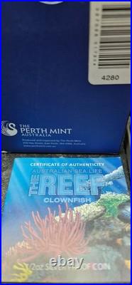 Australian 1/2 OZ 2010 Solid Silver Sea Life Clownfish