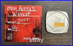 Averys Wench Locker Wenches Handpoured Press Proof Square 2 Troy Oz. 999 Silver