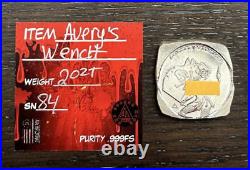 Averys Wench Locker Wenches Handpoured Press Proof Square 2 Troy Oz. 999 Silver