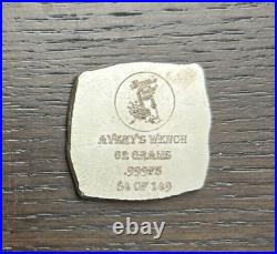 Averys Wench Locker Wenches Handpoured Press Proof Square 2 Troy Oz. 999 Silver