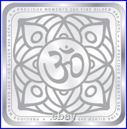 BIS Hallmarked Laxmi & Ganesh Ji Silver Square Coin 999 Pure 50 gm