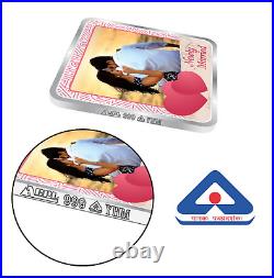 BIS Hallmarked Personalised Newly Married Silver Square Coin 999 Pure 20 gm