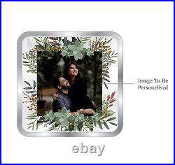 BIS Hallmarked Personalised Silver Square Coin Newly Married 999 Pure 20 gm