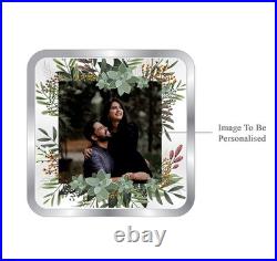 BIS Hallmarked Personalised Silver Square Coin Newly Married 999 Pure 50 gm