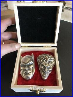 Batman And Joker Hand Poured. 999 Solid Silver Ingots 4.5oz Each 9 Ozt Total