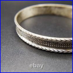 Beau Sterling Wheat Plant Rim Bullion 925 Silver Vintage