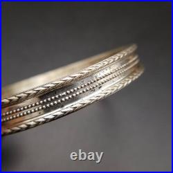 Beau Sterling Wheat Plant Rim Bullion 925 Silver Vintage