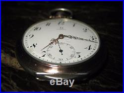 Beautiful Antique Solid Silver Swiss Made OMEGA pocket watch