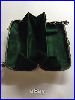 Beautiful English Antique 1909 Solid Sterling Silver Ladies Handbag Finger Purse