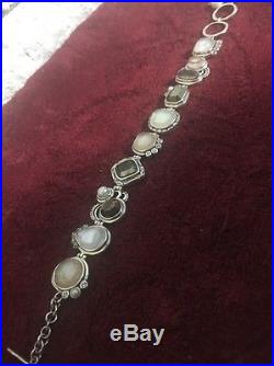 Beautiful SILPADA EXEMPLAR Multi Stone Link Bracelet SOLID STERLING SILVER B2790