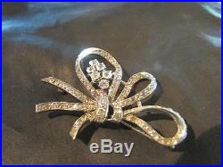 Beautiful Vintage Quality Solid Silver & Diamond Paste Brooch