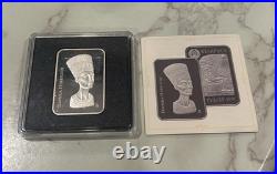 Belarus 20 Roubles 925 Silver Queen Nefertiti 2010 Rectangular Coin With COA