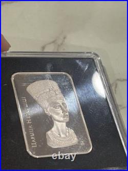 Belarus 20 Roubles 925 Silver Queen Nefertiti 2010 Rectangular Coin With COA