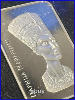 Belarus 20 Roubles 925 Silver Queen Nefertiti 2010 Rectangular Coin With COA