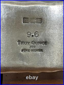 Big City Bullion BCB Prospector & Donkey 9.6 Oz Hand Poured Fine Silver Art Bar