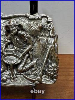 Big City Bullion BCB Prospector & Donkey 9.6 Oz Hand Poured Fine Silver Art Bar