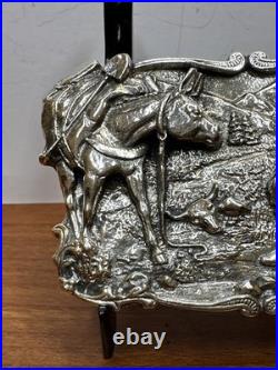 Big City Bullion BCB Prospector & Donkey 9.6 Oz Hand Poured Fine Silver Art Bar