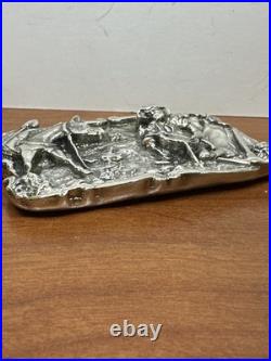 Big City Bullion BCB Prospector & Donkey 9.6 Oz Hand Poured Fine Silver Art Bar