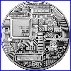Bitcoin Proof 1 oz. 999 fine Solid silver commemorative AOCS limited 2016 with COA