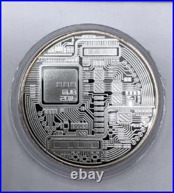 Bitcoin Proof 1 oz. 999 fine Solid silver commemorative AOCS limited 2016 with COA