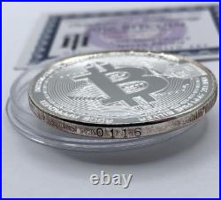 Bitcoin Proof 1 oz. 999 fine Solid silver commemorative AOCS limited 2016 with COA