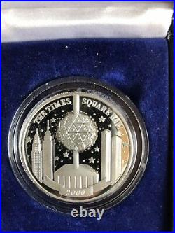 Bloomingdales The Times Square Ball 2000 New York Liberty 999 Silver Coin 1st