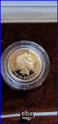 Britania. 2000. Royal Mint 1/10 Oz Solid Gold Coin