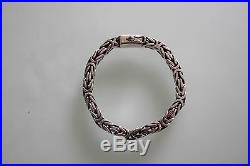 Byzantium Solid 925 Sterling Silver Bracelet Man Woman 42 grams