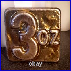 CAM 3 Oz. 999 Fine Silver Hand Poured Bar / Square