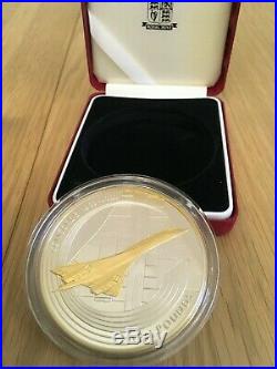 CONCORDE SOLID SILVER 925 STERLING £10 COIN 5 oz (155 grams) ROYAL MINT 2003