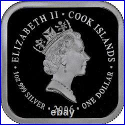 COOK ISLANDS 1 Dollar 2006 Silver 1oz NGC PF69'Australian Square Penny Pattern