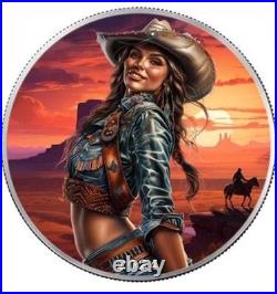 COWGIRL Wild West 1oz Silver Coin 1$ USA 2024 COWGIRL Wild West 1oz Silver Coin 1$ USA 2024
