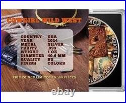 COWGIRL Wild West 1oz Silver Coin 1$ USA 2024 COWGIRL Wild West 1oz Silver Coin 1$ USA 2024