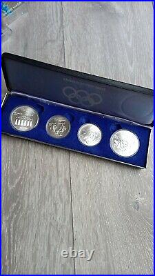 Canada 1976 Montreal Olympics set of four solid Silver Coins.in capsules